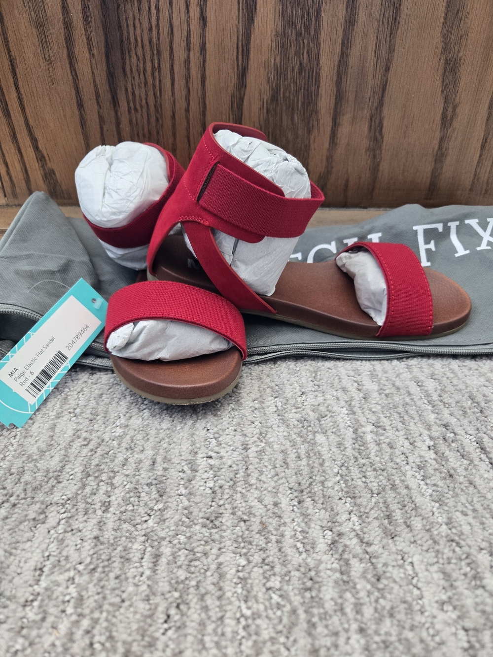 MIA Red Strappy Flat Sandals